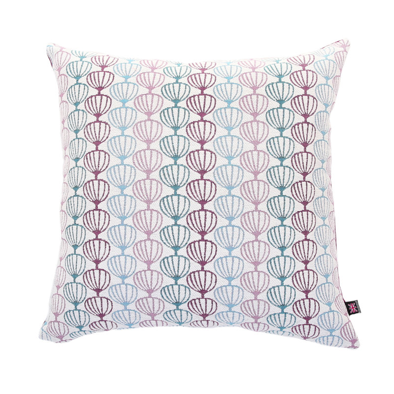 Caudle Square Cushion, 43 x 43cm, Purple/Blue/White