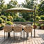 Parasol décalé de 10 pi avec lumières solaires-661793806