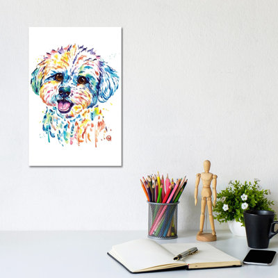 Bichon by Lisa Whitehouse - Wrapped Canvas Painting