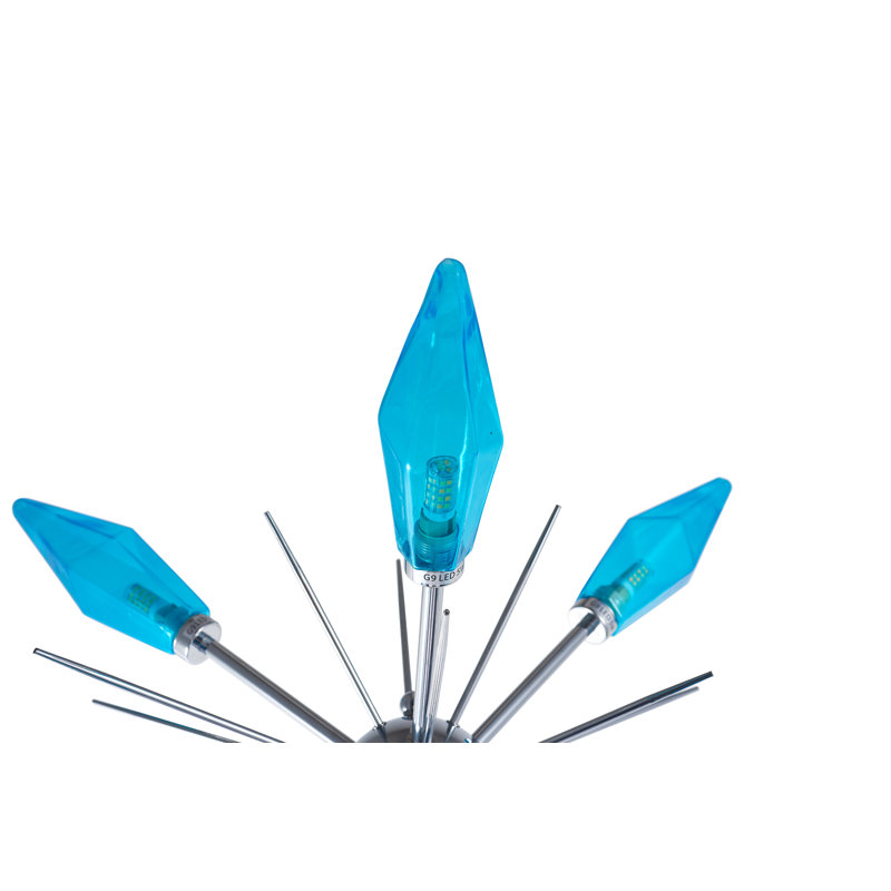 Lampe sur pied Gulzhan, Bleu