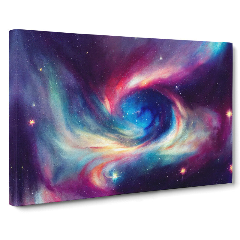 Neon Galaxy - Wrapped Canvas, 35cm H x 50cm W x 3cm D