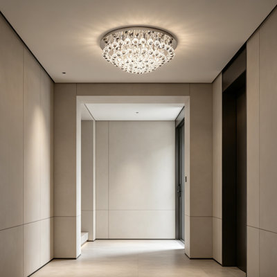 Crystal Semi-Flush Mount Chandelier