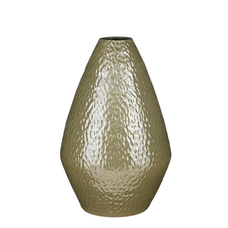 Charlsa Ceramics Table Vase, Green, 30cm H x 23cm W x 23cm D