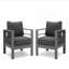 Ensemble de conversation moderne en aluminium 4 pièces pour patio, canapé 5 places avec coussins épais et table basse-455670437-455670438