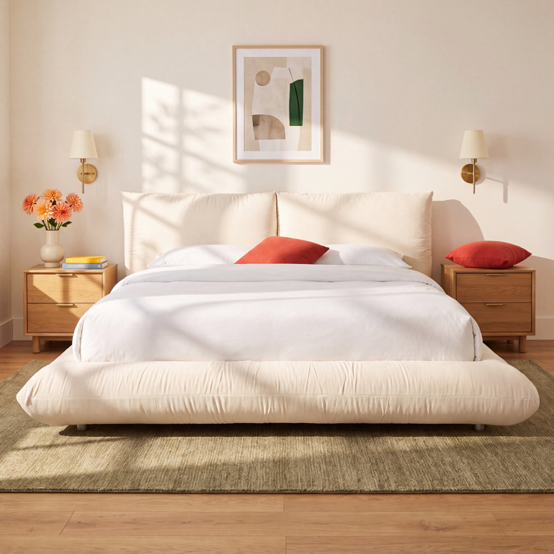 Riata Upholstered Platform Bed, Queen