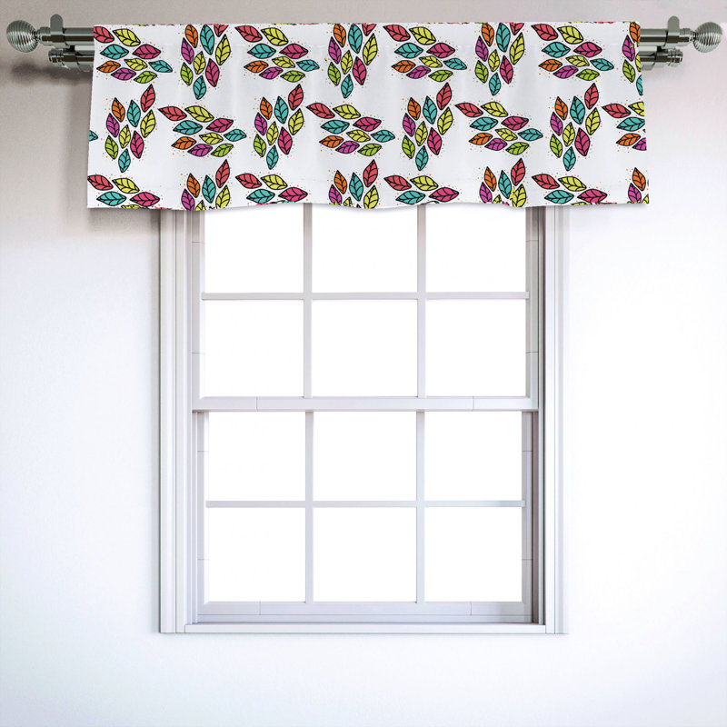 Sateen Floral Ruffled Window Valance