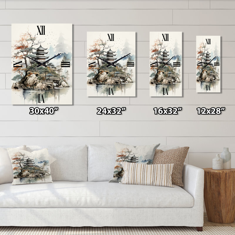 Asian Art Fantasy Sumi II - Horloges murales asiatiques, Grand
