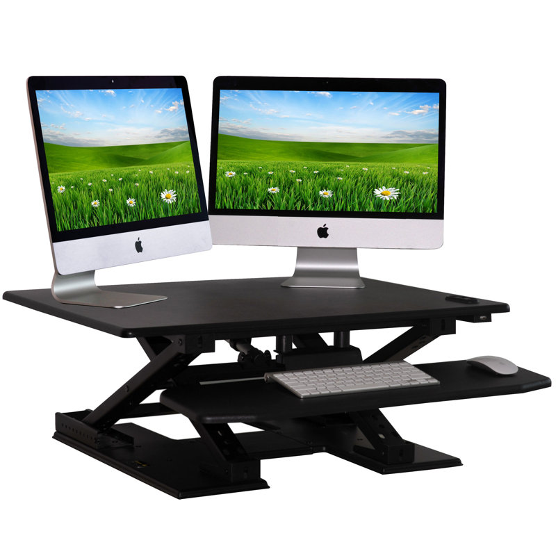 Adjustable Metal Base Standing Desk Converter