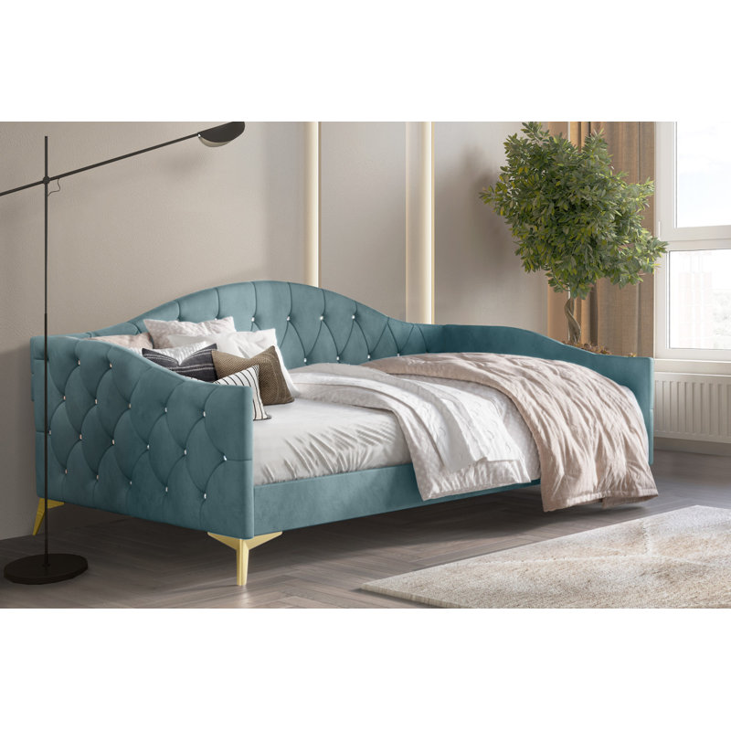 Biquele Upholstered Daybed, Light Blue