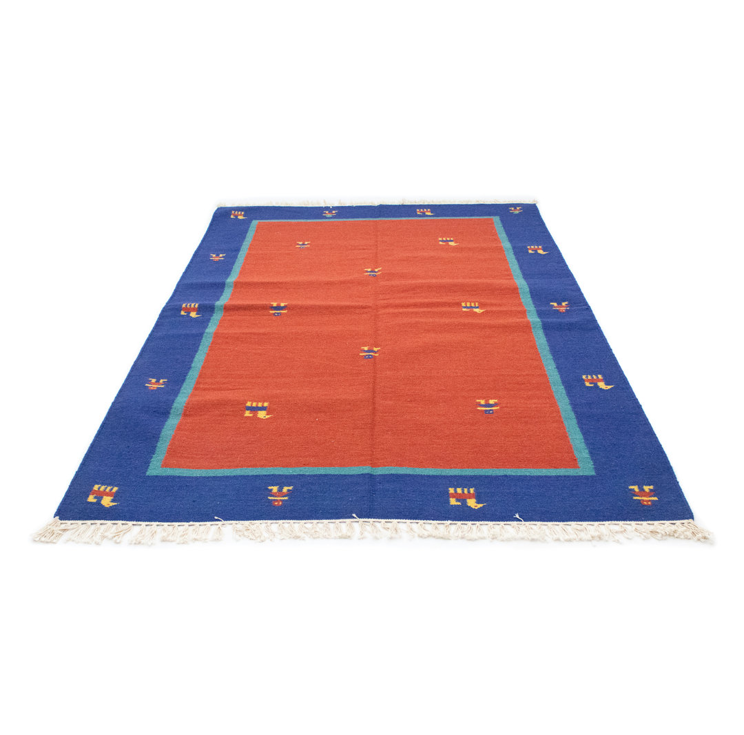 Handmade Kilim Wool Red Indoor/Outdoor Rug