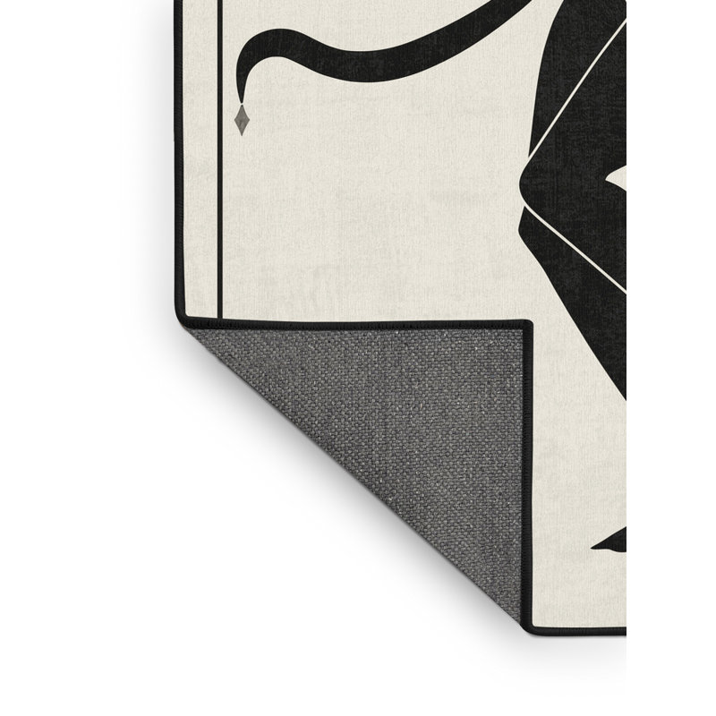 Tapis arc-en-ciel doux moelleux de couleur art déco beige et dykstra Shiva, 2 x 4