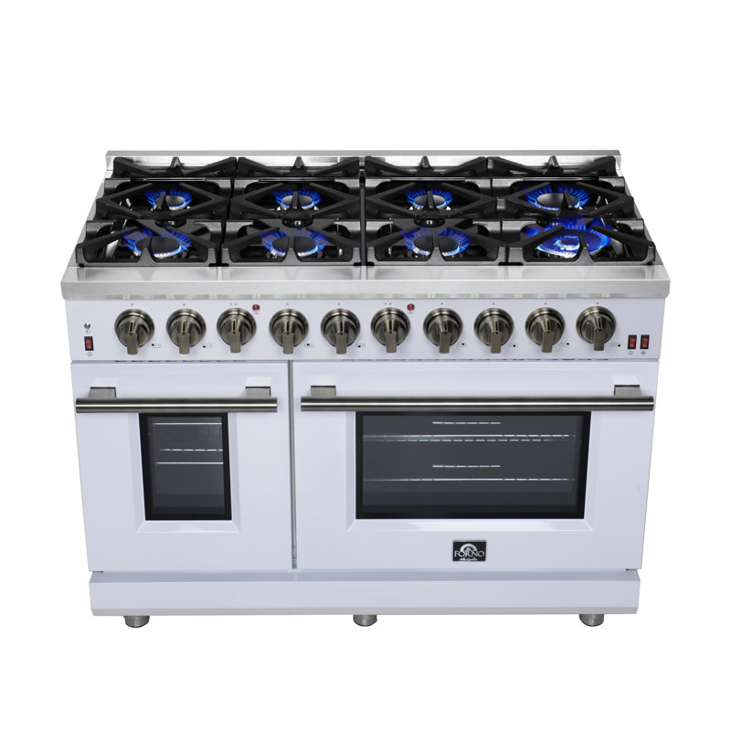 Cuisinière à gaz autoportante Massimo 48, Blanc