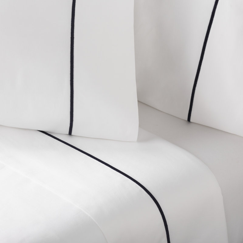 Drap 100% satin de coton à densité de tissage 420 fils Soprano II, Platine, Grand