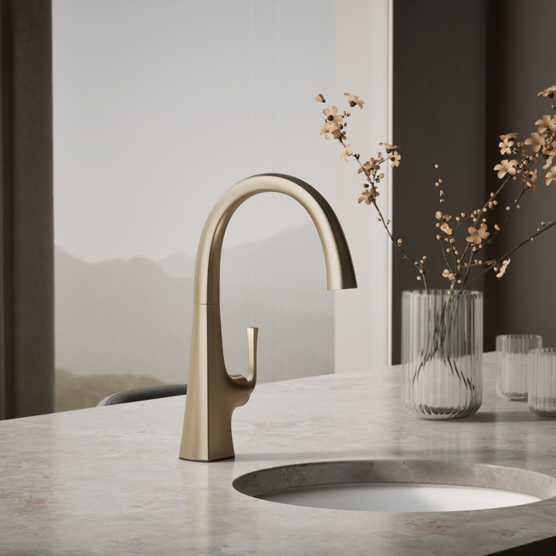 Graze Single-Handle Bar Sink Faucet, Bronze