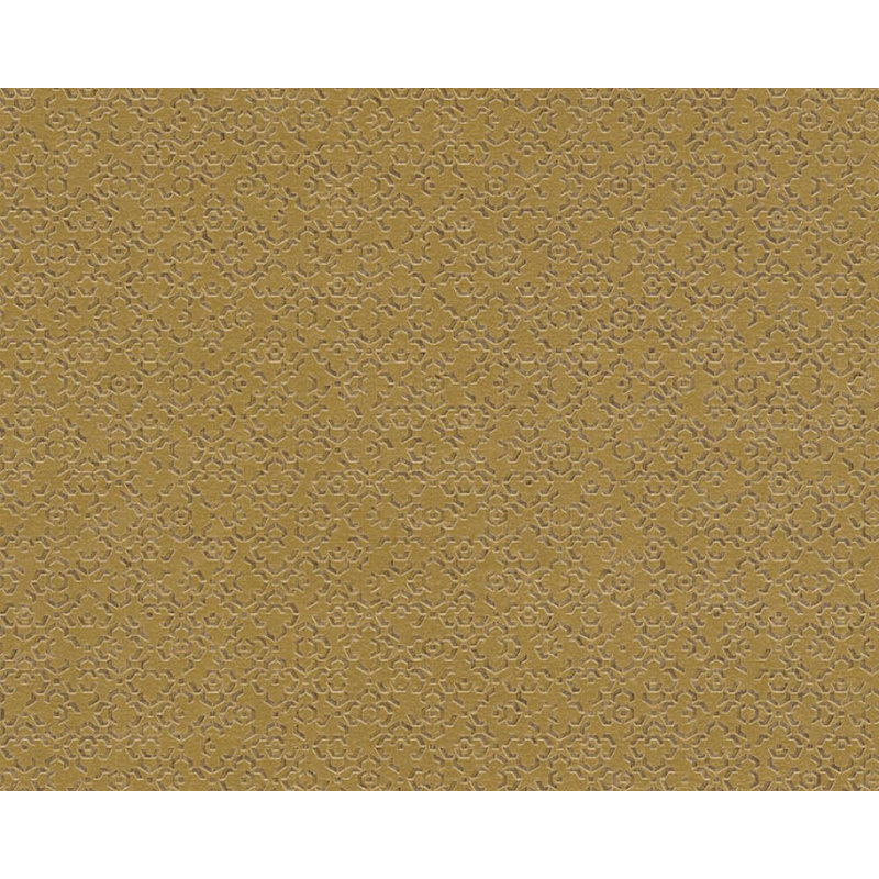 Rouleau de papier peint texturé L 33 pi x l 21 po Mahonri, Brun / métallique / jaune