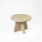  Round Travertine Look Coffee Table, Modern Faux Stone Accent & End Table for Living Room - 28.3"-1724578189