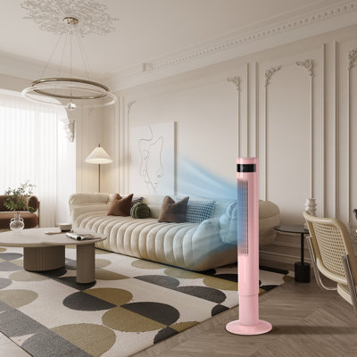 Havato Tower Fans for Home, 43" Standing Floor Fan with Remote, 85° Oscillating Fan, 24 ft/s High Velocity, LED Display | 3 Speeds, 3 Modes, 12H Timer| Whisper-Quiet Bedroom