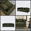 Canapé modulaire surdimensionné de 81 pouces à 3 places de 81 pouces - Tissu en peluche vert, confort profond pour le salon, la chambre à coucher et le bureau-1600537907