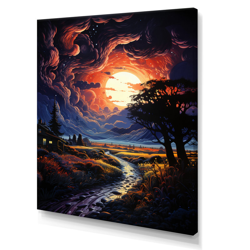 " Dramatic Lightning Nights IV ", 44" H x 34" W x 1.5" D