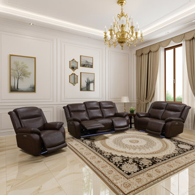 Ensemble de canapé inclinable 3 pièces Claret