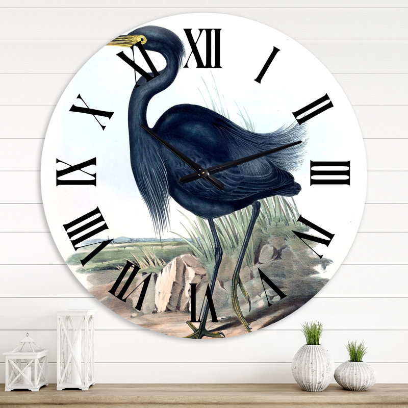 Oiseaux australiens rétro III - horloge murale traditionnelle, Grand