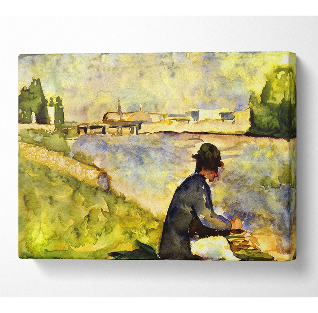 Seurat Sitzender Mann - Druck