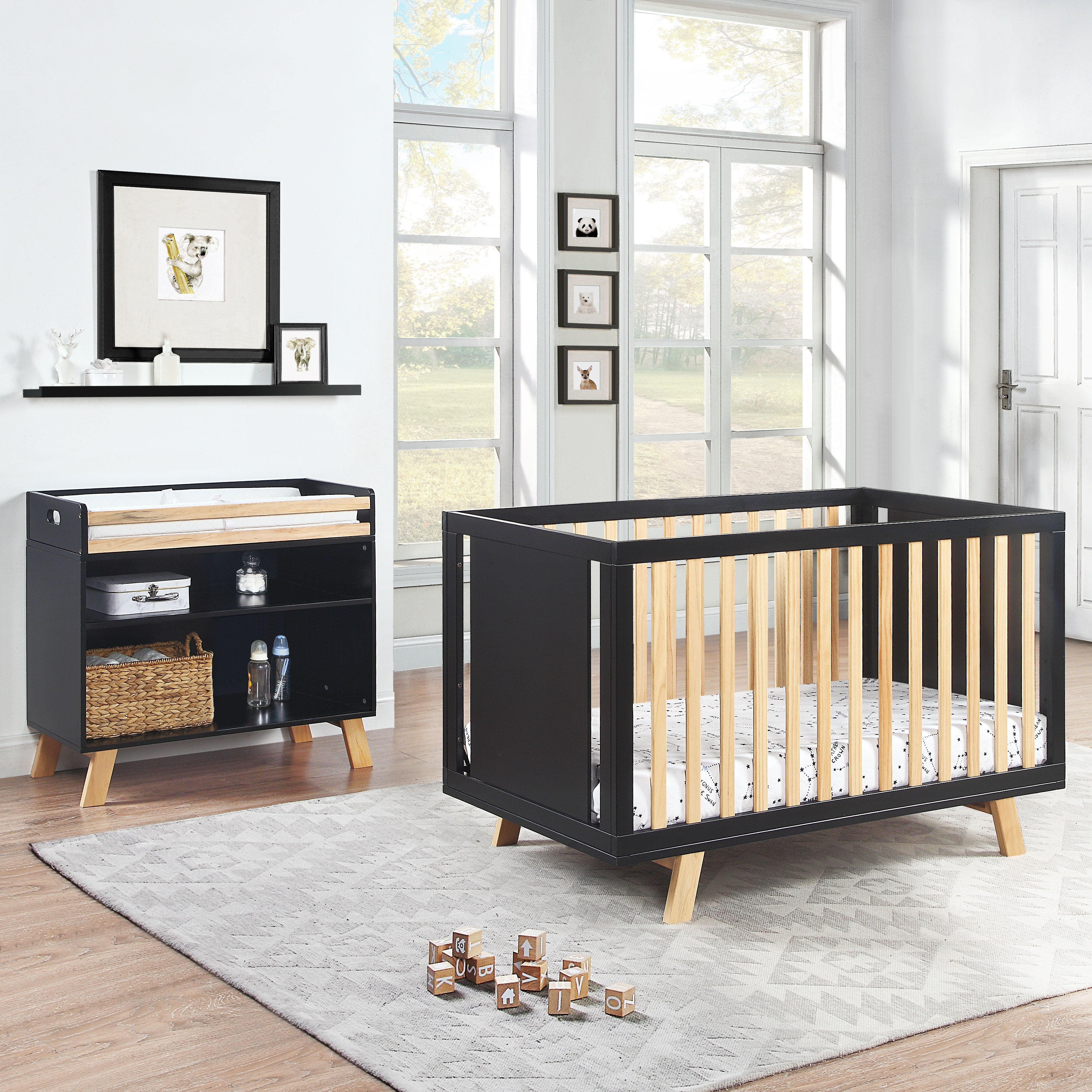 Suite Bebe Livia 3-in-1 Convertible 3 Piece Nursery Furniture Set ...
