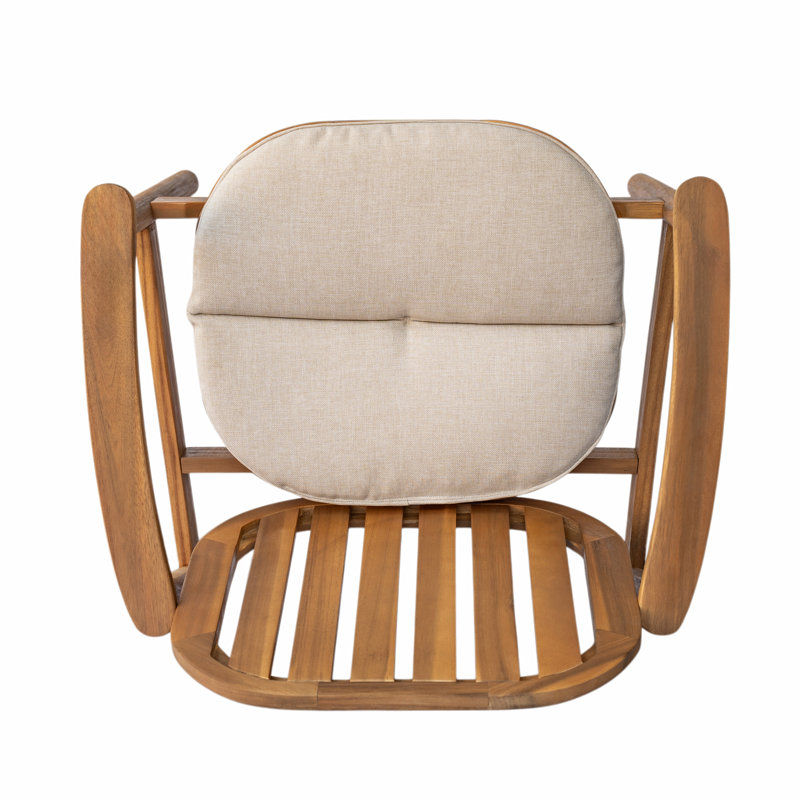 Chaise de salle à manger avec coussin pour l'extérieur, ensemble de 2