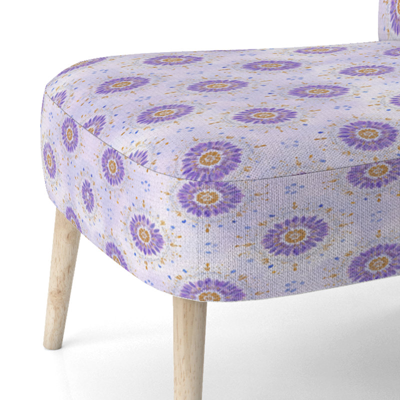 Chaise d'appoint moderne - rembourré boho mandala, Chaise d'appoint sans accoudoirs