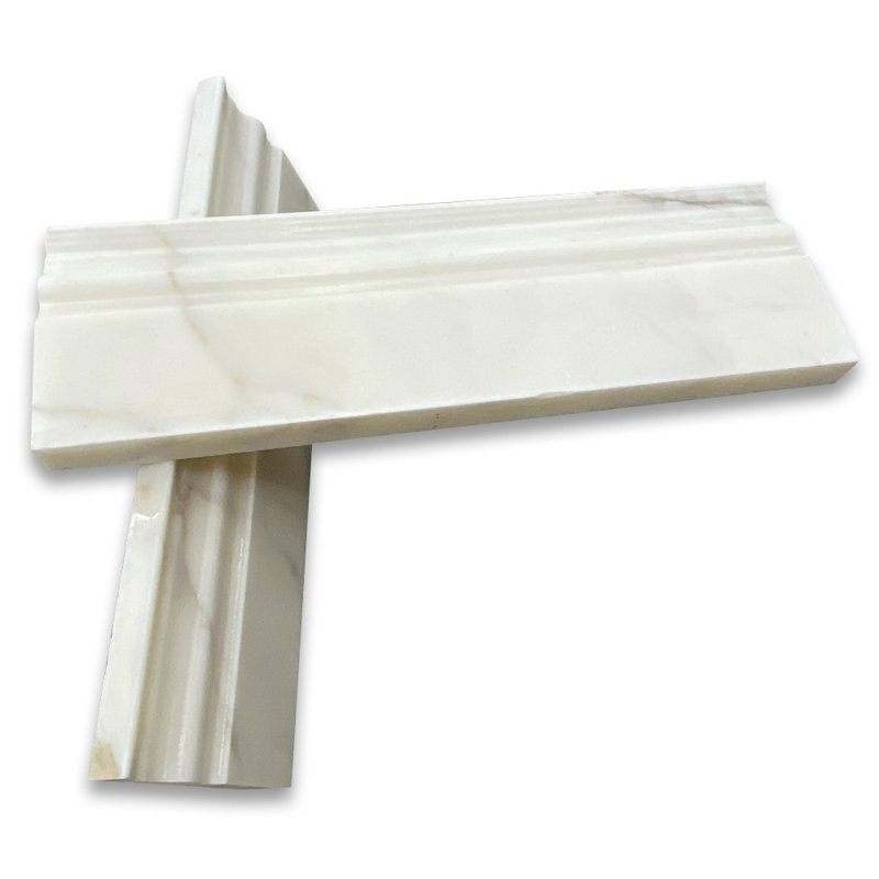 Calacatta 12" x 4" Marble Mosaic Tile, LIght Gray