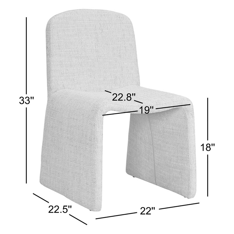 Ella Upholstered Dining Chair, Heather Beige Basketweave