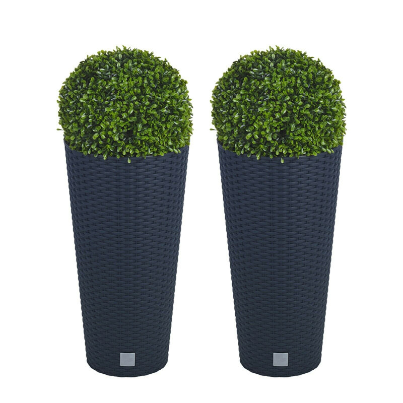 Fok Pot Planter, Blue, Set of 2