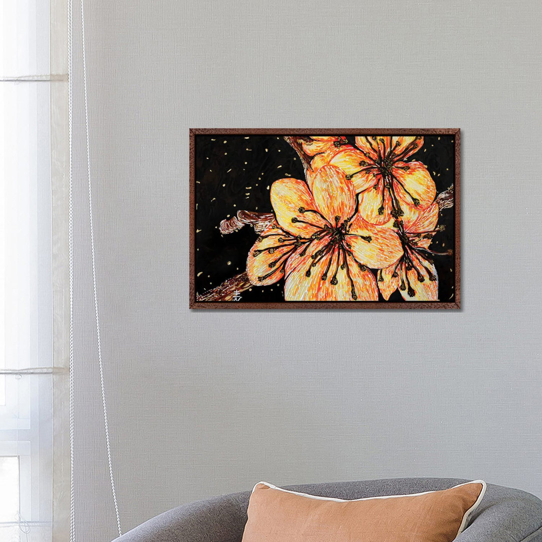 Goldener Ukon Sakura von Vincent Keele - Galerie-verpackte Leinwand Giclée auf Leinwand