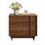 Table polyvalente de style Mid-Century, 2 tiroirs et rangement ouvert, table de chevet et canapé d'appoint au fini noyer