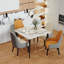 Annagh Stone Top Metal Base Dining Table-492564329-492560528