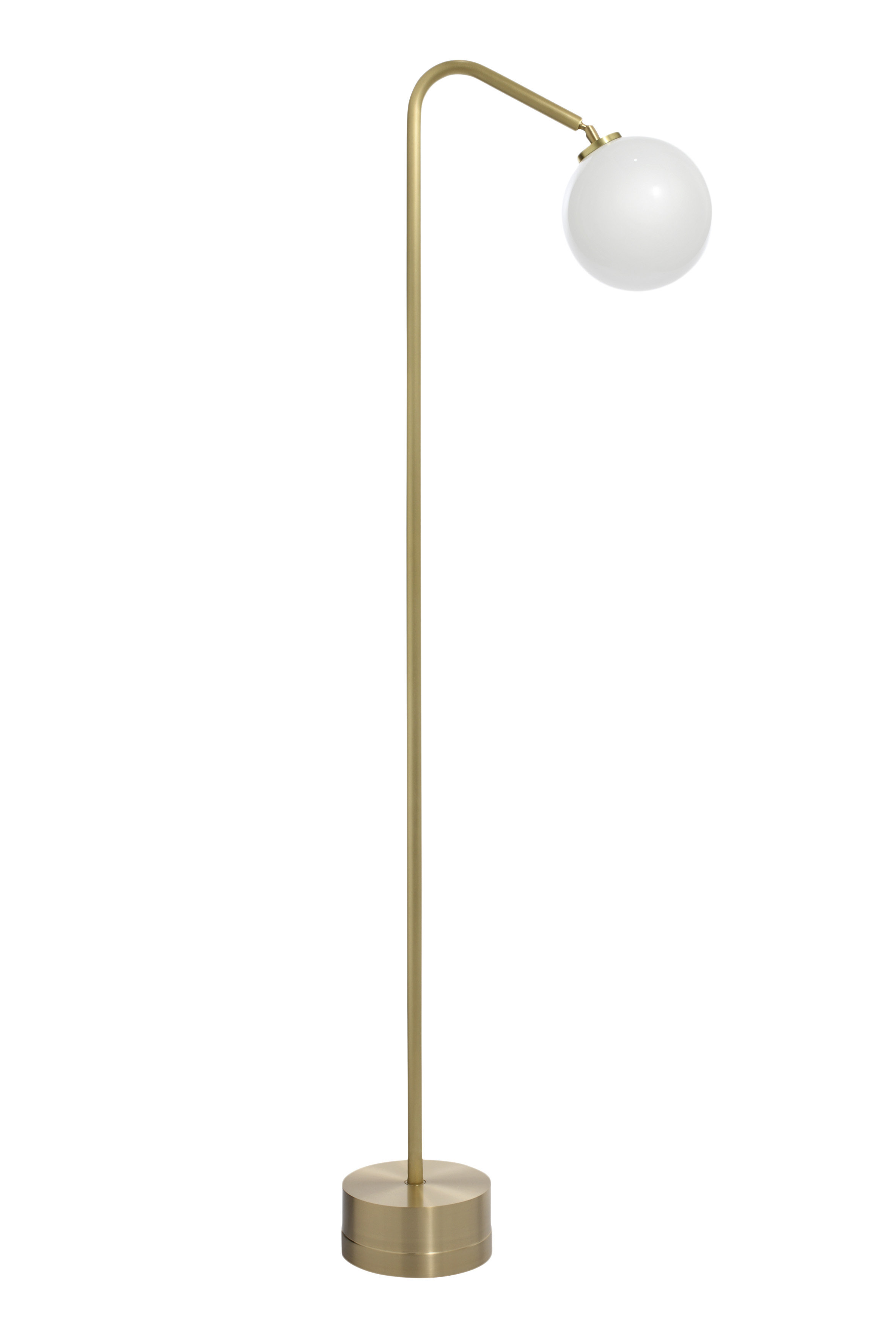 CTO Lighting Oscar 52.4'' Satin Brass Arched Floor Lamp | Wayfair