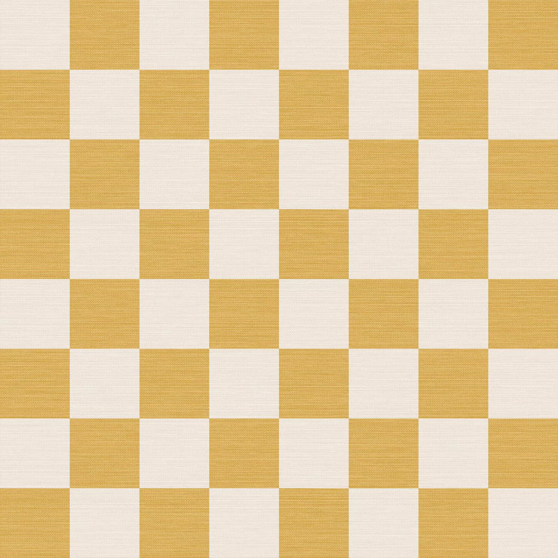 Envy Check Me Out Checkered Wallpaper, Yellow