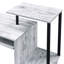 Bureau d'ordinateur Kd avec tablette et plateau pour clavier, style antique blanc et noir.