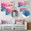 Patchwork rose pastel bleu - impression sur métal-669717266