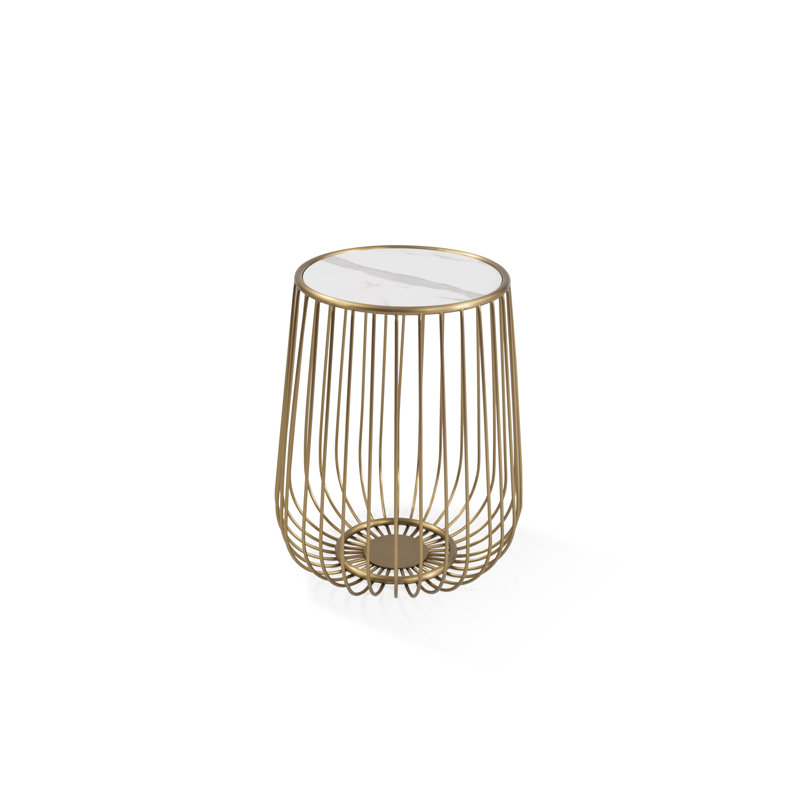 Marble Pedestal End Table