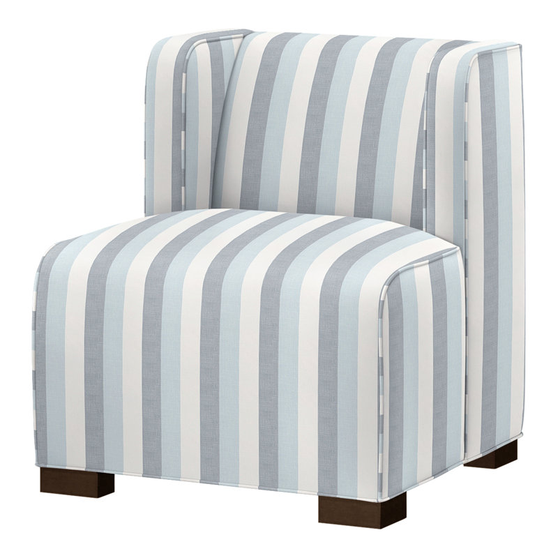 TAU Upholstery Slipper Chair, Expresso, Perigold Francine Dusty Rose