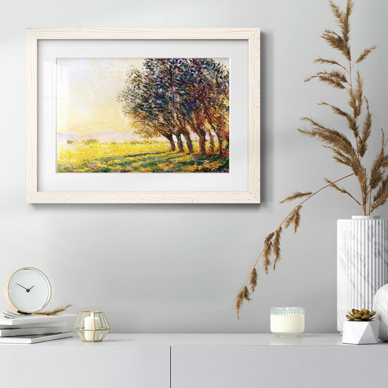 Willows at Sunset, 1889 - Reproduction d'un seul cadre photo, Blanc, H 14 po x l 20 po