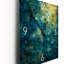 California Sunshine Retro Abstract Turquoise I - Peinture abstraite horloge murale-99638882