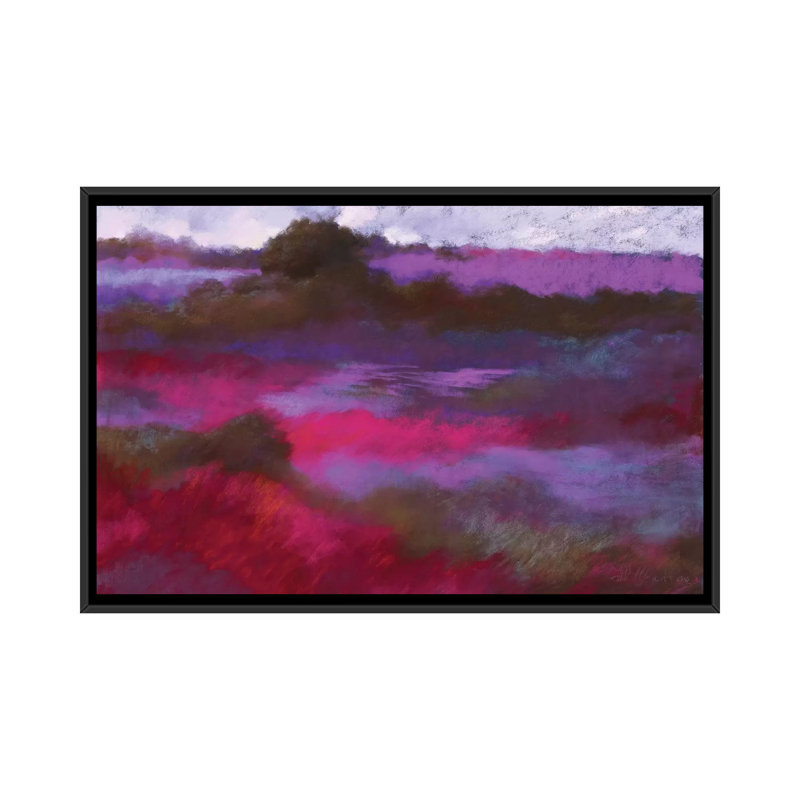 " Waiting For The Birds " by Nel Whatmore, 18" H x 26" W x 1.5" D, Black Framed Canvas, No Matte