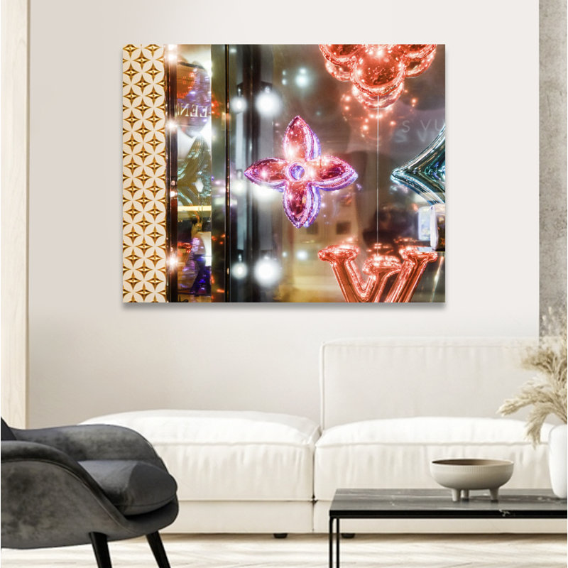 Las Vegas Louis Vuitton Window Reflection # 1 by Andrea Hillebrand - Unframed Photograph Print on Metal