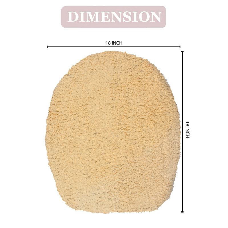 Couvercle de toilette 100% coton, Jaune