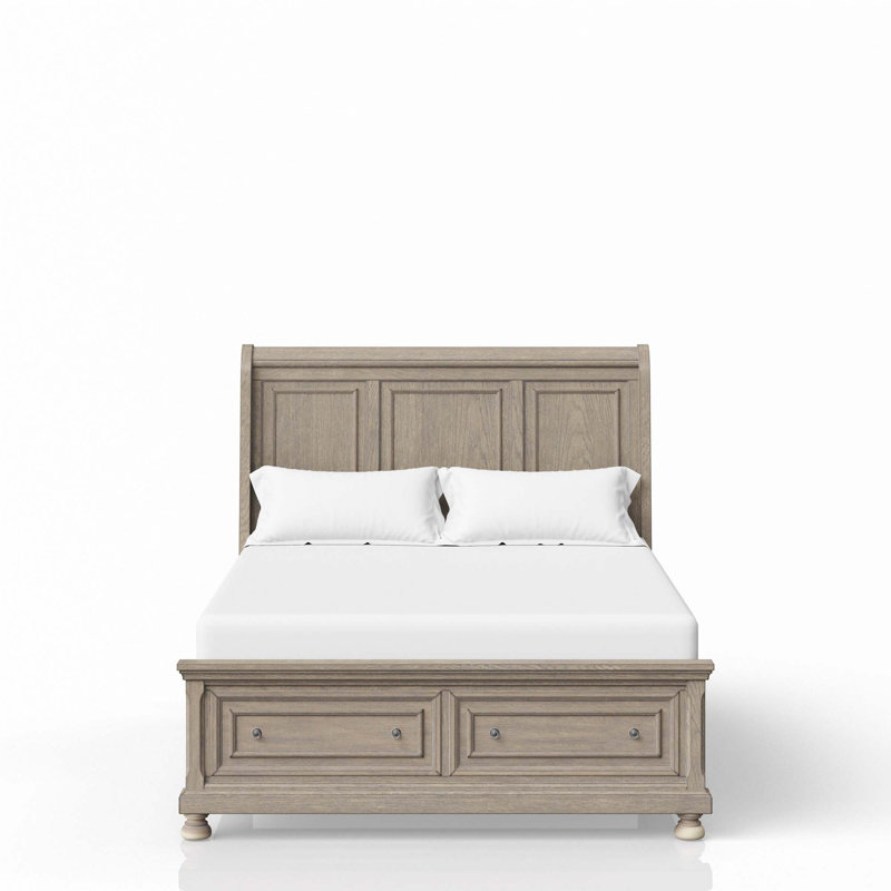 Lit avec rangement, Gris antique