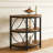 3-Tier Half-Round Narrow Side Table With Metal Frame-810858244