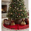 Handmade Reindeer Tree Skirt on Red-60"