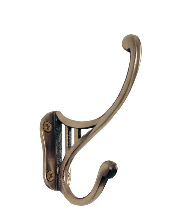 Classic Coat Hook, Antique Brass